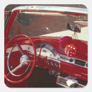 California:  Santa Ynez Valley, Solvang, 1957 Square Sticker