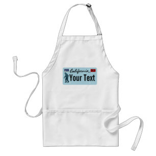 California Sasquatch License Plate Standard Apron