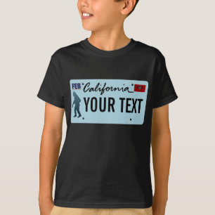 California Sasquatch License Plate T-Shirt