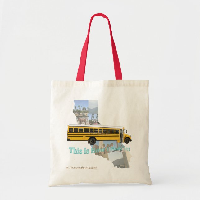 California School Bus Driver Tote Bag (Front)