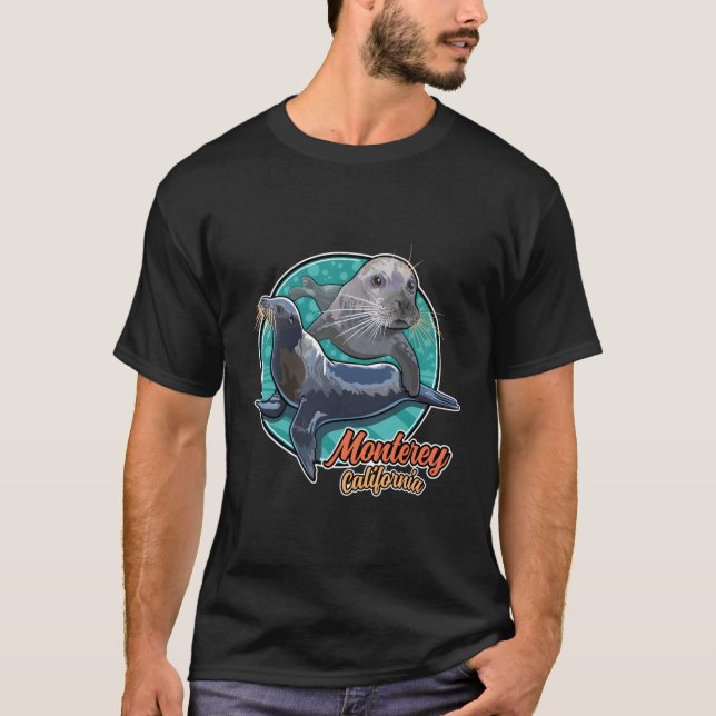 California Sea Lion And Pacific Harbour Seal At Mo T-Shirt (Front)