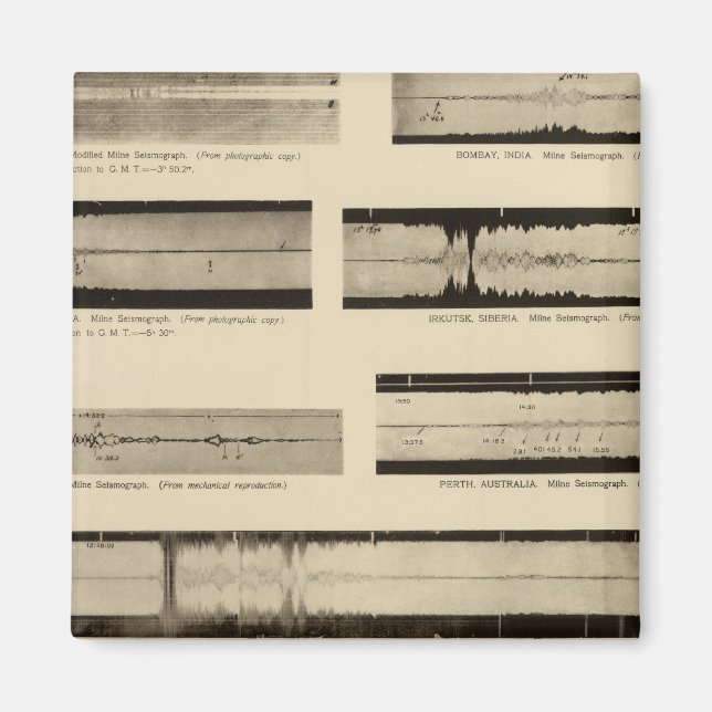 California Seismograms 2 Magnet (Front)