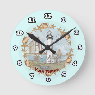 California Shells Lighthouse Clock