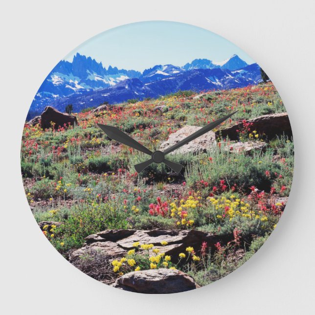 California, Sierra Nevada Mountains 1 Large Clock (Front)