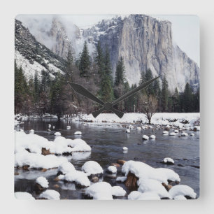 California, Sierra Nevada Mountains, Yosemite 2 Square Wall Clock