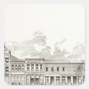 California South side Front and Battery Square Sticker