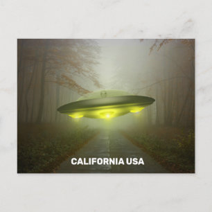 CALIFORNIA SPACESHIP UFO ART Postcards