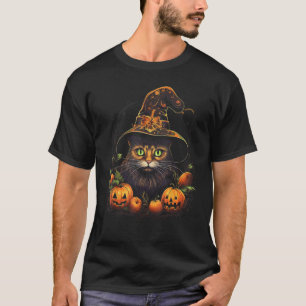 California Spangled Cat Halloween Graphic Tees for