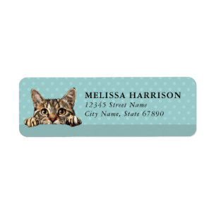 California Spangled Cat Return Address Labels