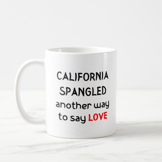 california spangled love coffee mug (Left)
