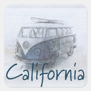 California Square Sticker