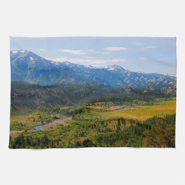 California SR 108 Sonora Pass Tea Towel (Horizontal)