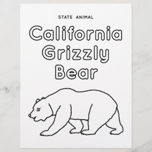california state animal grizzly bear flyer