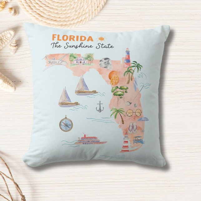 California State Art Map Cushion (In situ)