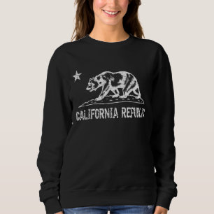 California  State Bear Vintage Distressed Graphic Sweatshirt