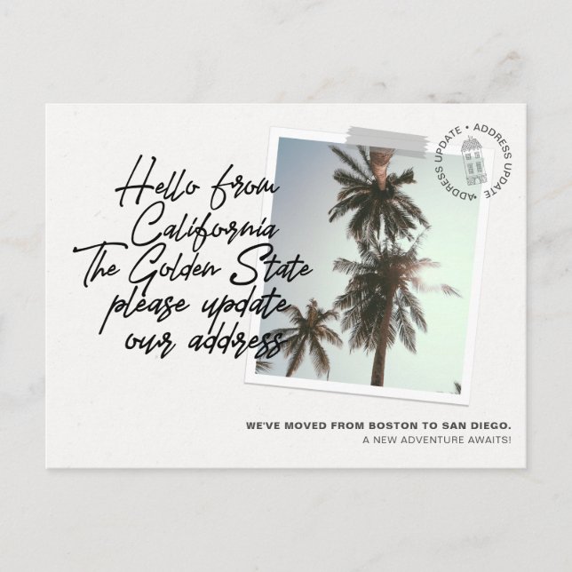 California State Destination Moving Announcement (Front)