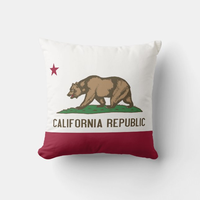 California State Flag American MoJo Pillow (Front)
