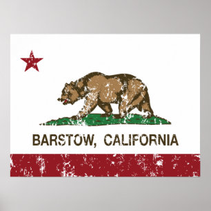 California State Flag Barstow Poster