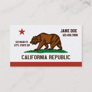 California State Flag Business Cards
