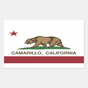 California State Flag Camarillo Rectangular Sticker