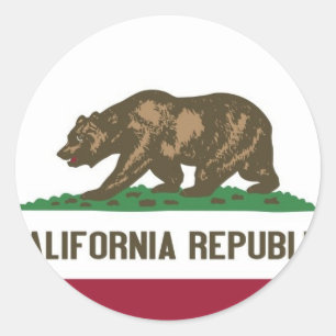 California State Flag Classic Round Sticker