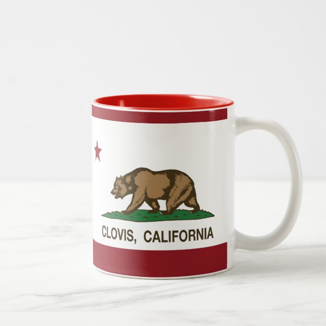 California State Flag Clovis Two-Tone Coffee Mug (Right)