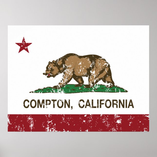 California State Flag Compton Poster (Front)
