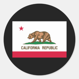 California State Flag Design Classic Round Sticker