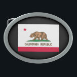 California State Flag Design Oval Belt Buckle<br><div class="desc">Here's a California State Flag Design presented on a variety of popular products. A great gift idea for all occasions and anyone in for a visit. Here's a selection of custom California Republic designs available on embroidered casual gear and gift ideas for everyone. Use the "Message" link to contact us...</div>