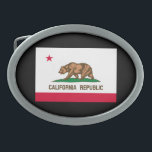 California State Flag Design Oval Belt Buckle<br><div class="desc">Here's a California State Flag Design presented on a variety of popular products. A great gift idea for all occasions and anyone in for a visit. Here's a selection of custom California Republic designs available on embroidered casual gear and gift ideas for everyone. Use the "Message" link to contact us...</div>