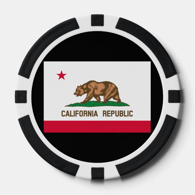 California State Flag Design Poker Chips (Front)
