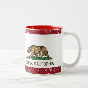 California State Flag Goleta Two-Tone Coffee Mug