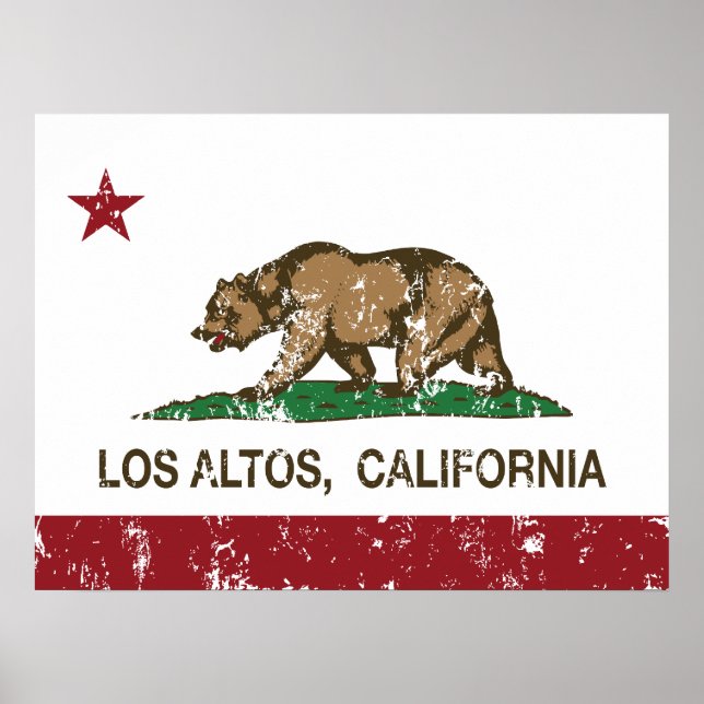 California State Flag Los Altos Poster (Front)