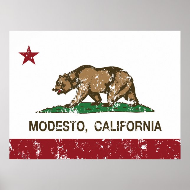 California State Flag Modesto Poster (Front)