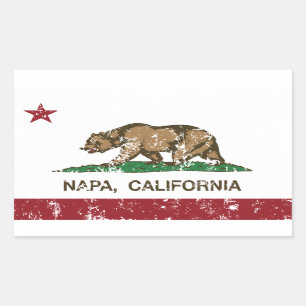 California State Flag Napa Rectangular Sticker