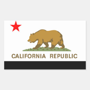 California State Flag Rectangular Sticker