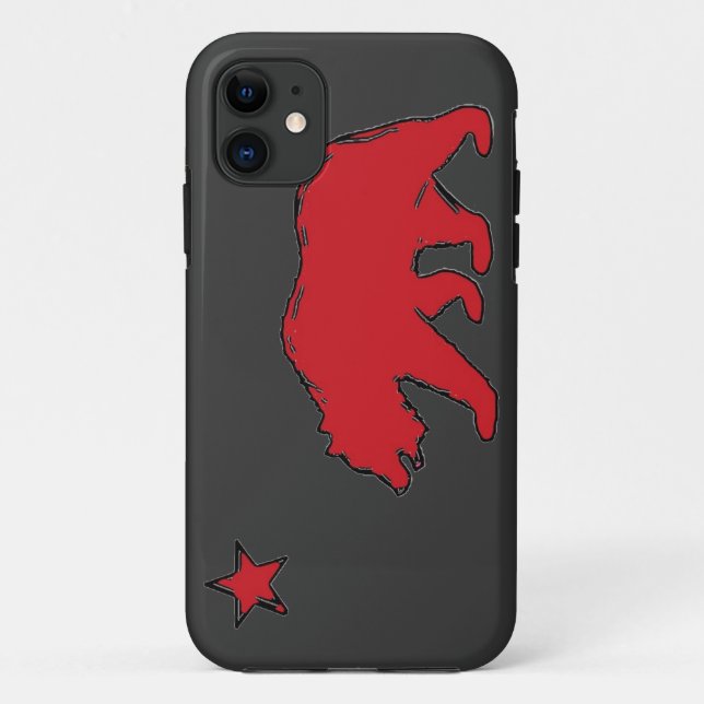 California state flag red grey bear iphone 5 case (Back)