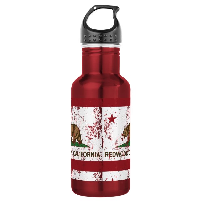 California State Flag Redwood City 532 Ml Water Bottle (Front)
