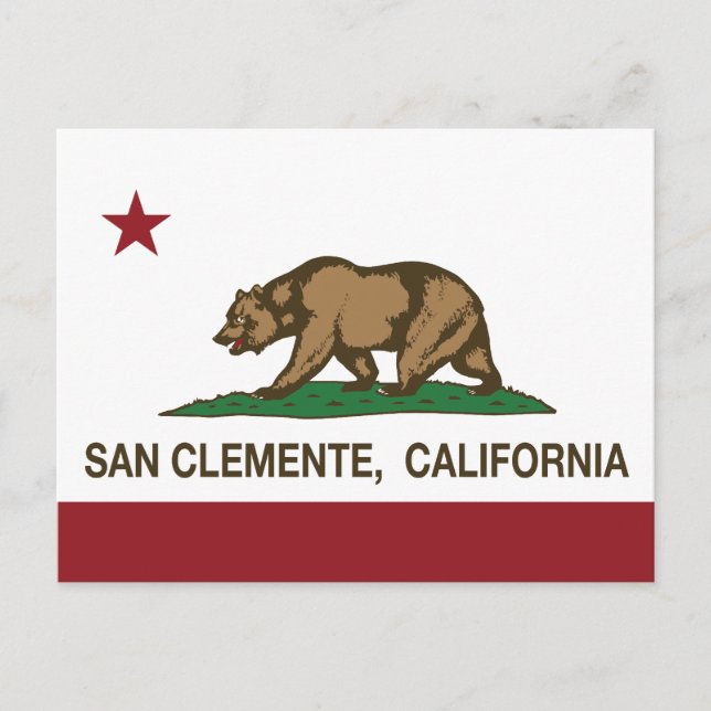 California State Flag San Clemente Postcard (Front)