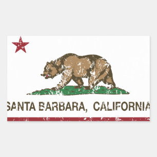California State Flag Santa Barbara Rectangular Sticker