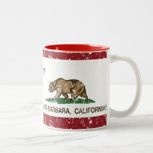 California State Flag Santa Barbara Two-Tone Coffee Mug