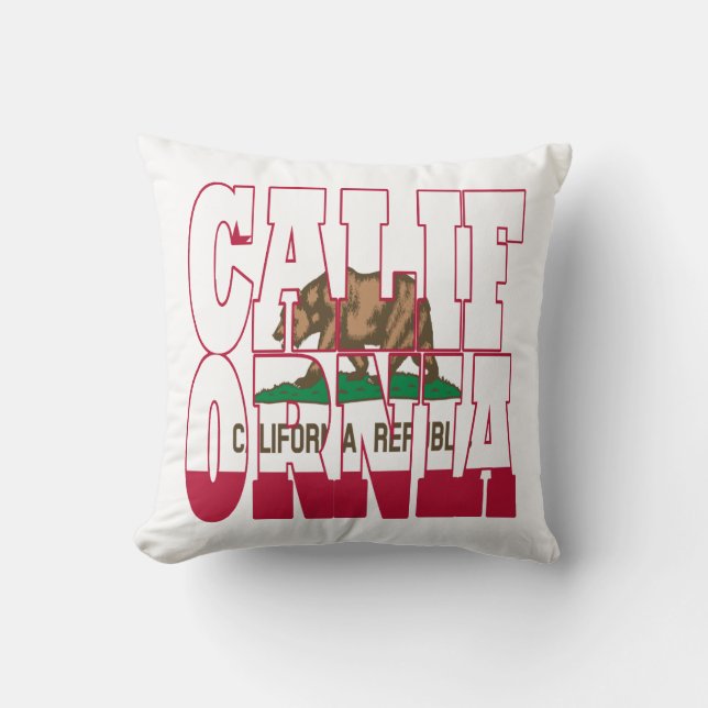 California state flag text cushion (Front)