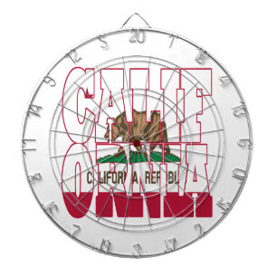 California state flag text dartboard