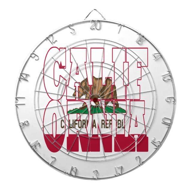 California state flag text dartboard (Front)