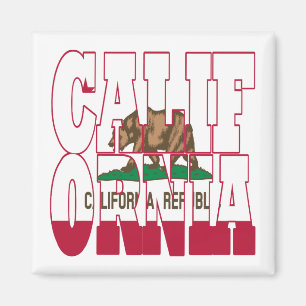 California state flag text magnet