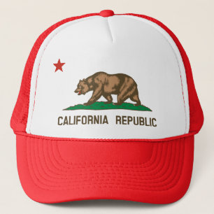 California State Flag Trucker Hat (red)