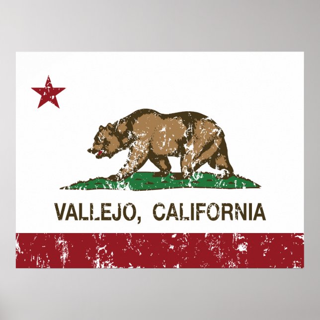 California State Flag Vallejo Poster (Front)