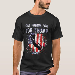 California State For Trump 2024 American Flag vint T-Shirt