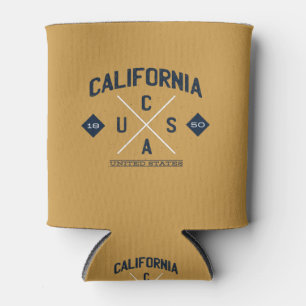California State Hipster Logo Can Cooler