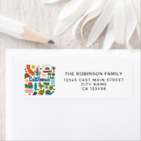 California State Icons Personalised Return Address